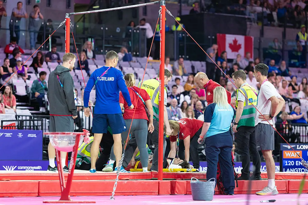 Medical teams rushed onto the stage to assist Langton (Ross MacDonald/SNS Group via Getty Images)