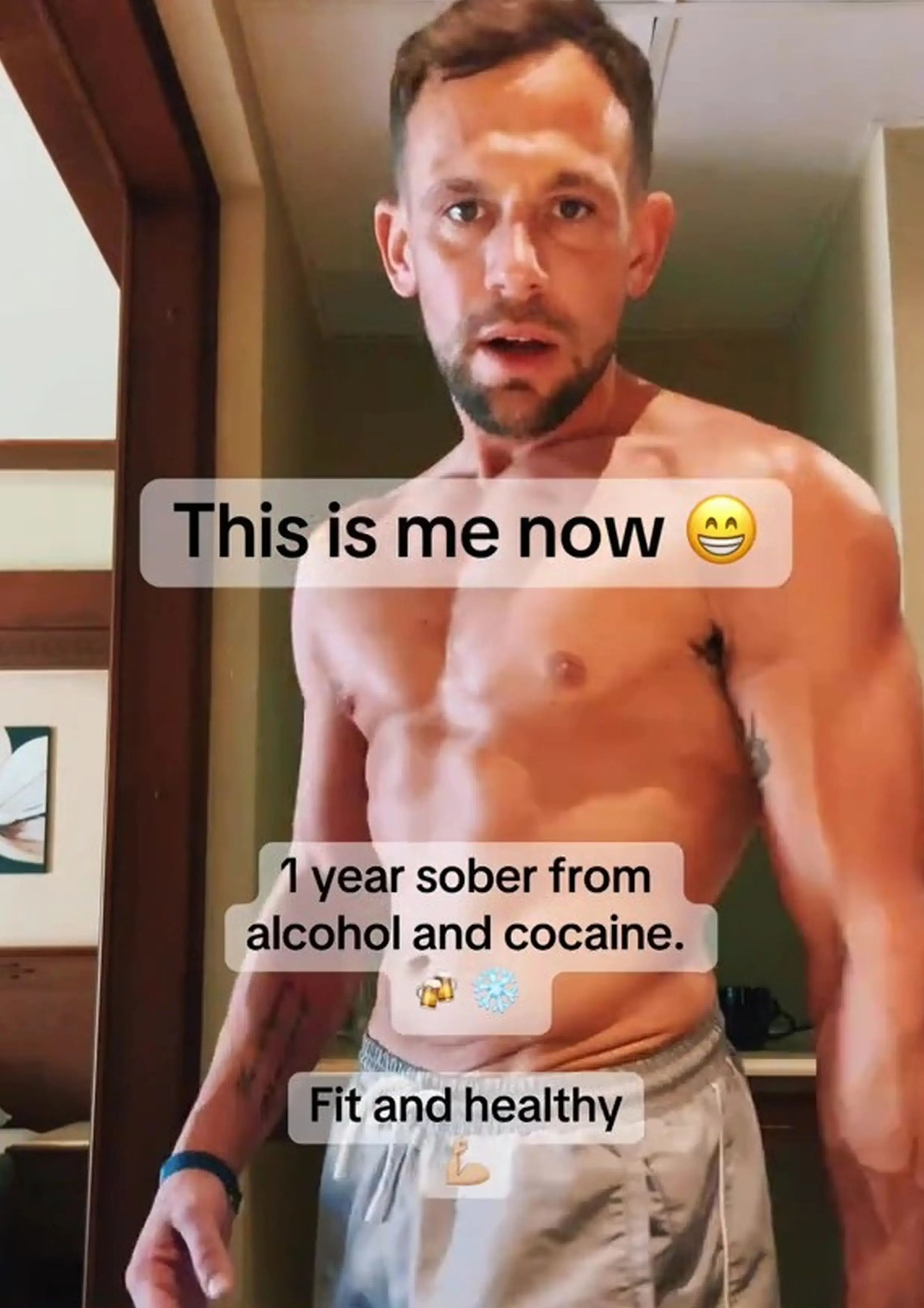 Dave is now 15 months sober and has turned his life around (Kennedy News/@darkdays2brighterways)