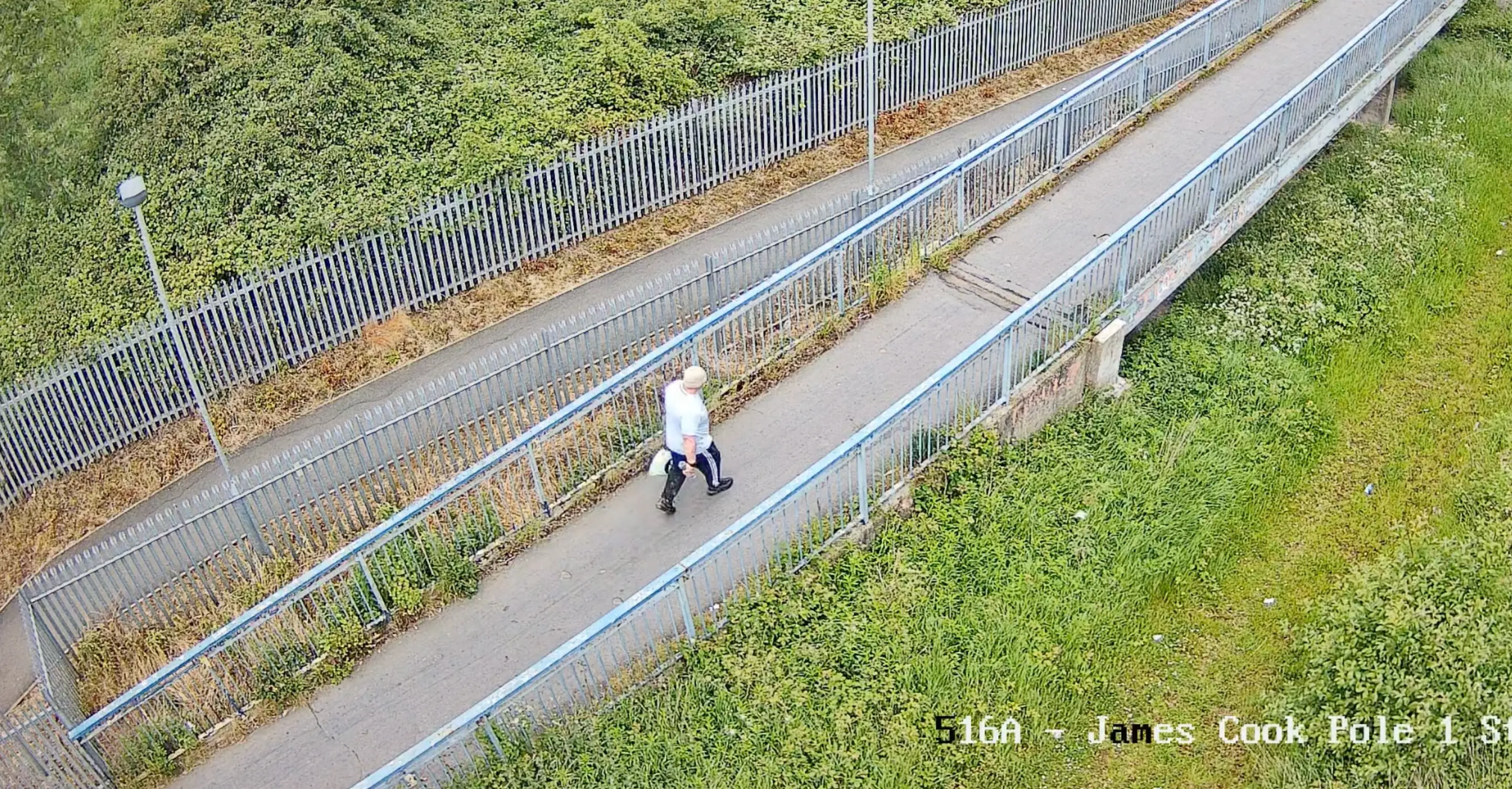 CCTV shows him going to the train station. (Cleveland Police)