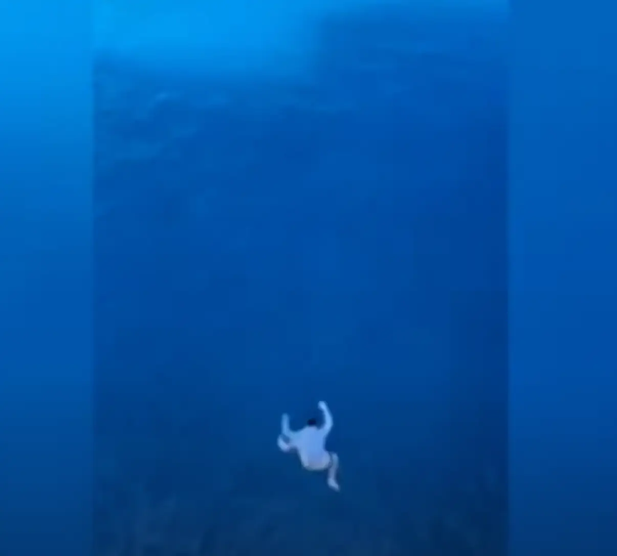 Somehow, Nick survived the 100ft fall into the ocean. (Inside Edition)