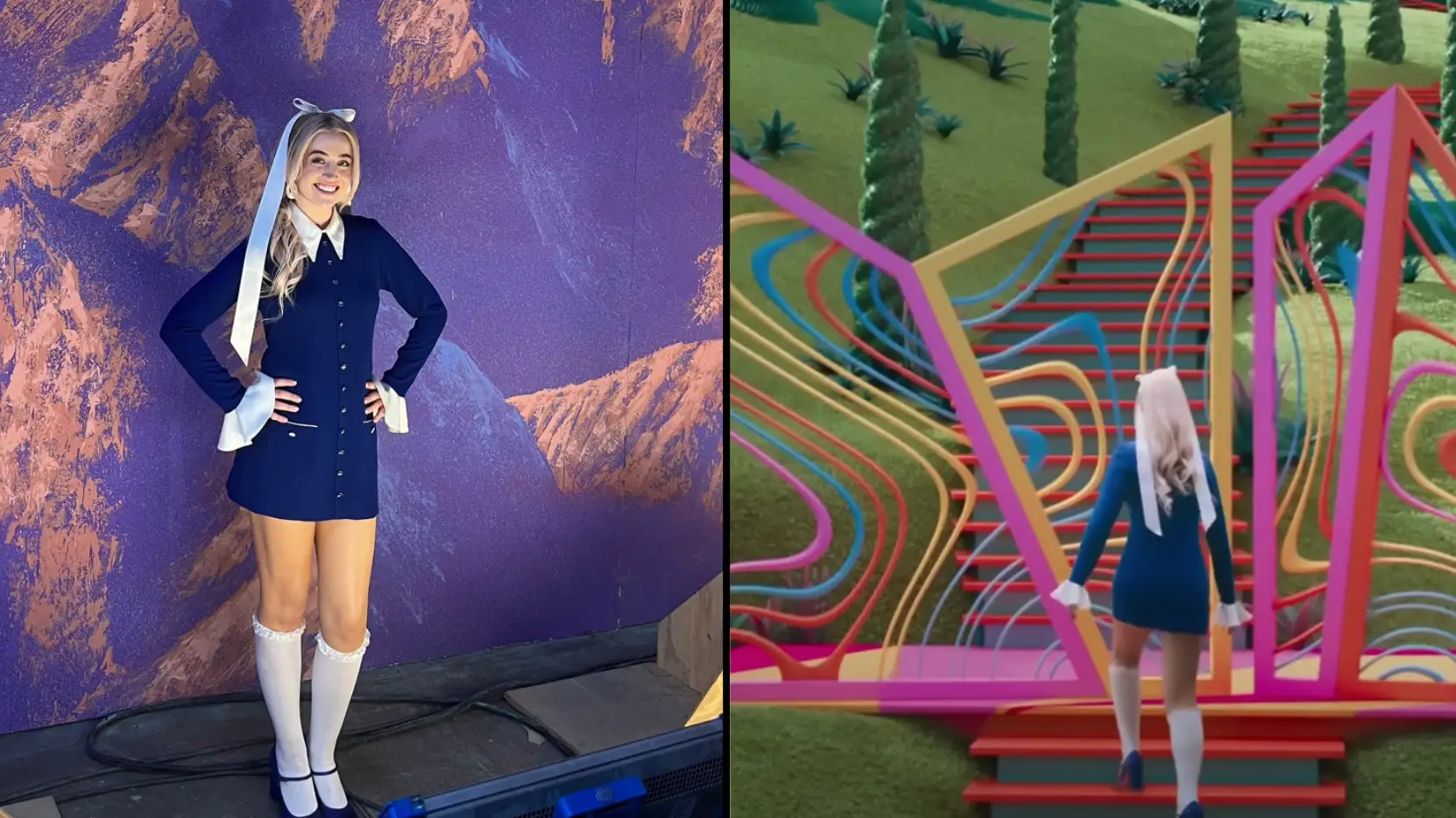 Margot Robbie's body double on what she saw on the Barbie set.