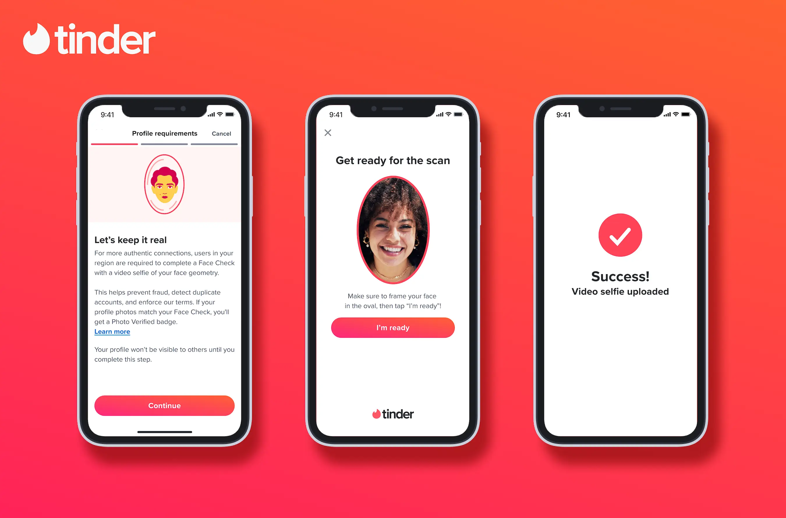 Face verification adds a new layer of security to online dating (Tinder/Match Group)
