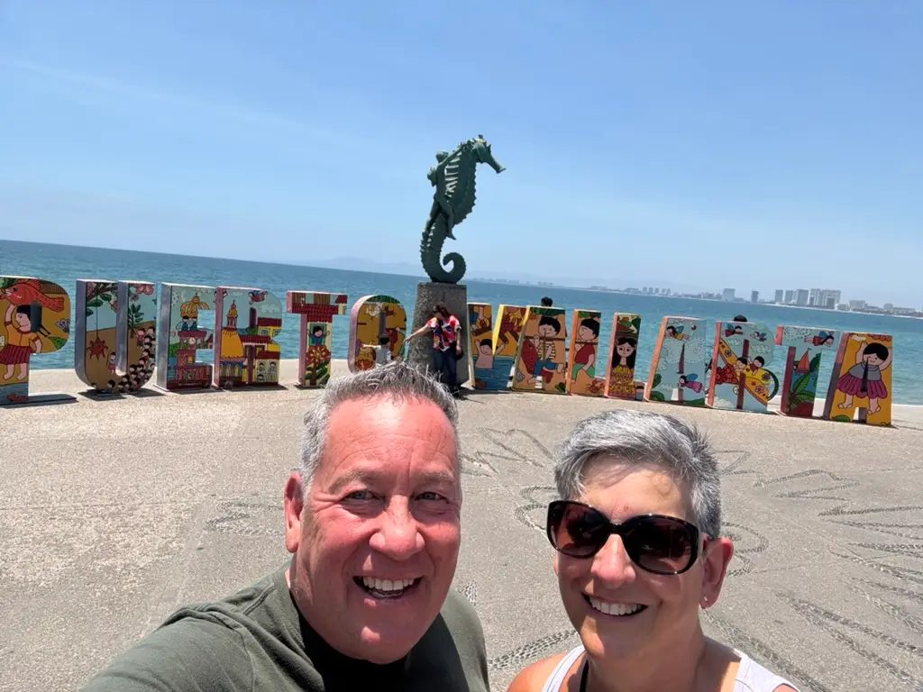 The couple are on board the Villa Vie cruise ship Odyssey, though they could stay on board much longer (Lynn and Paul Montoya/Supplied)