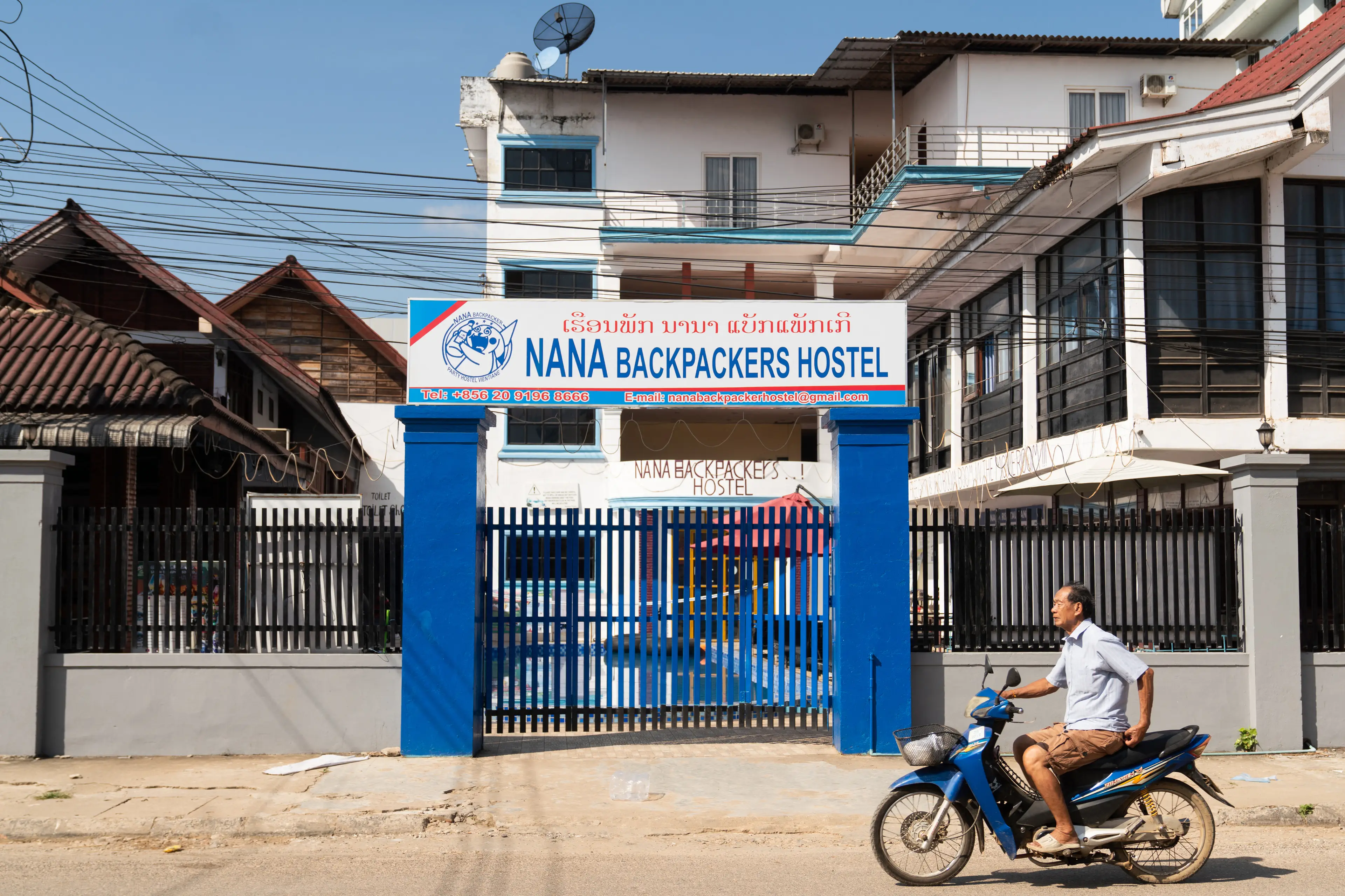 The hostel where tourists were staying and had been offered free alcohol shots before their night out. (STR/AFP via Getty Images)