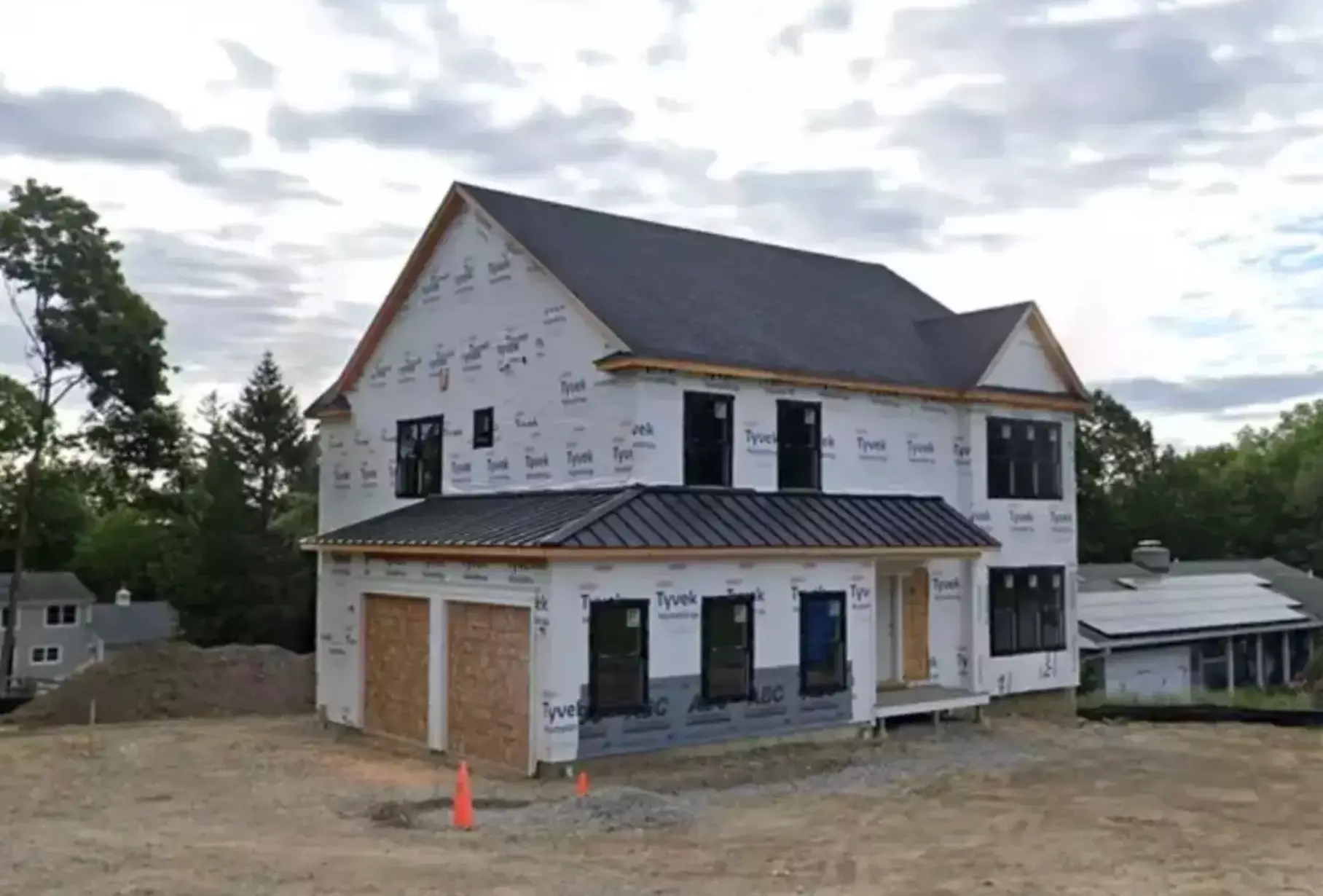 Dr Daniel Kenigsberg returned to the plot to find a massive house where before there was none (Google Maps)