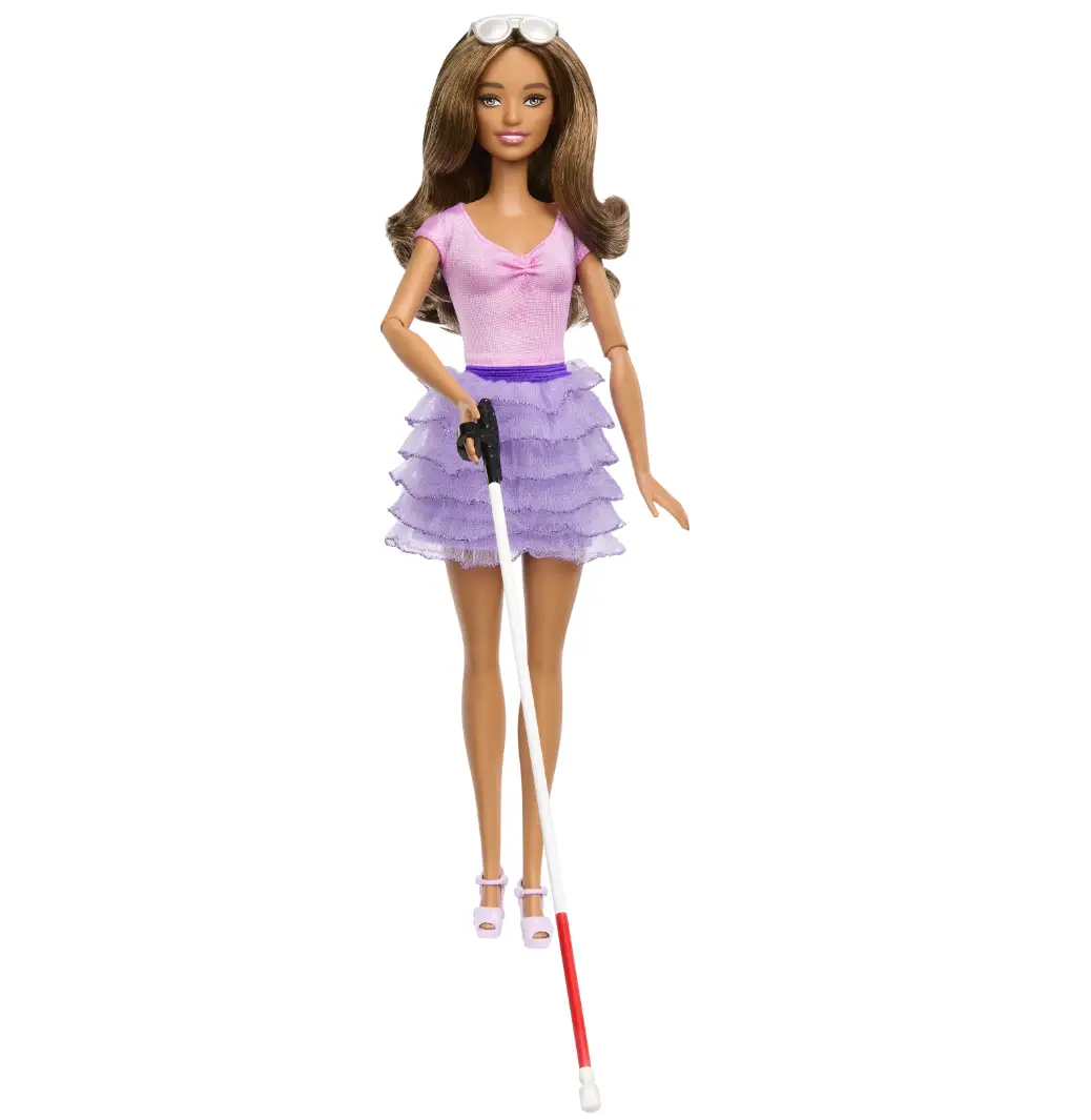 The new doll has a number of features to help represent those who are blind or have low vision. (Mattel)