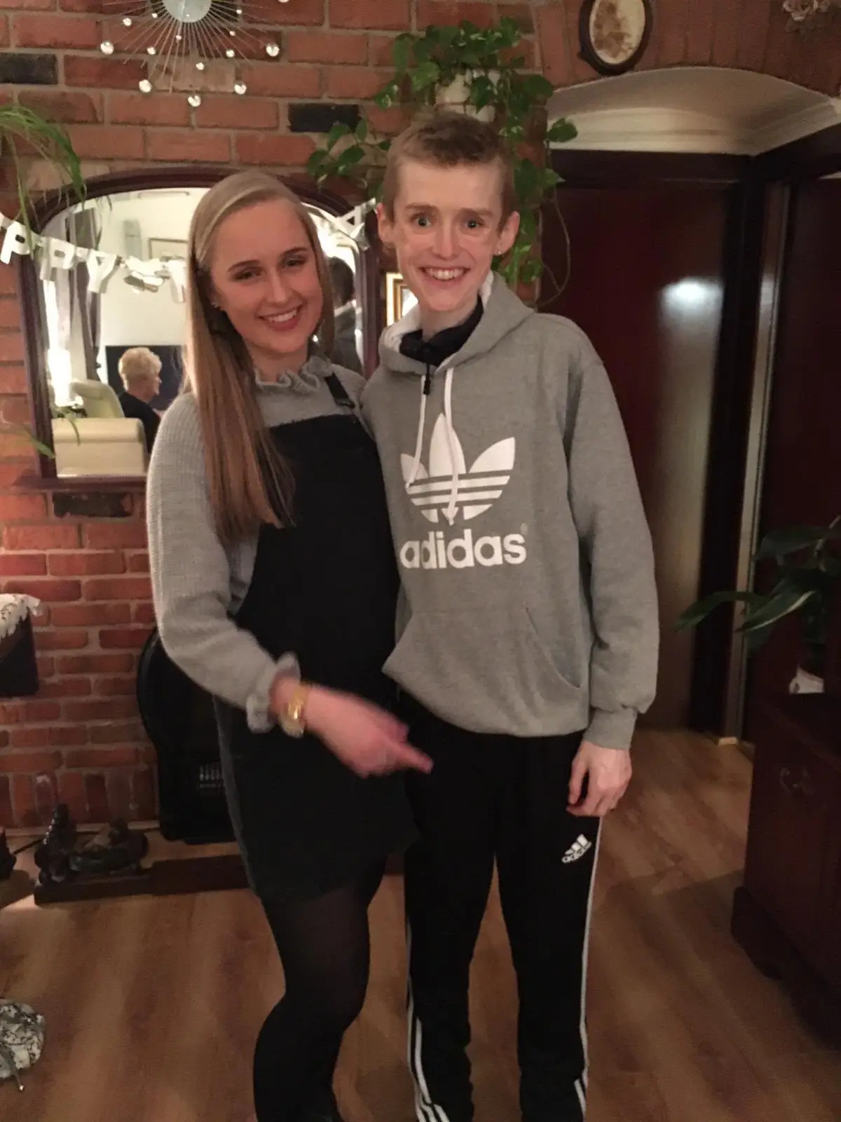 Jordan with his sister (Jordan Caldwell)