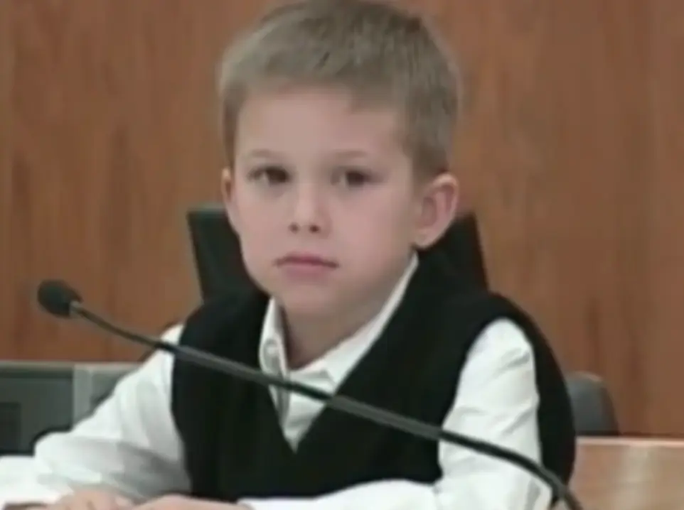 AJ Hutto was just seven when he testified against his own mother in court, who was later found guilty of murdering his sister (ITV)