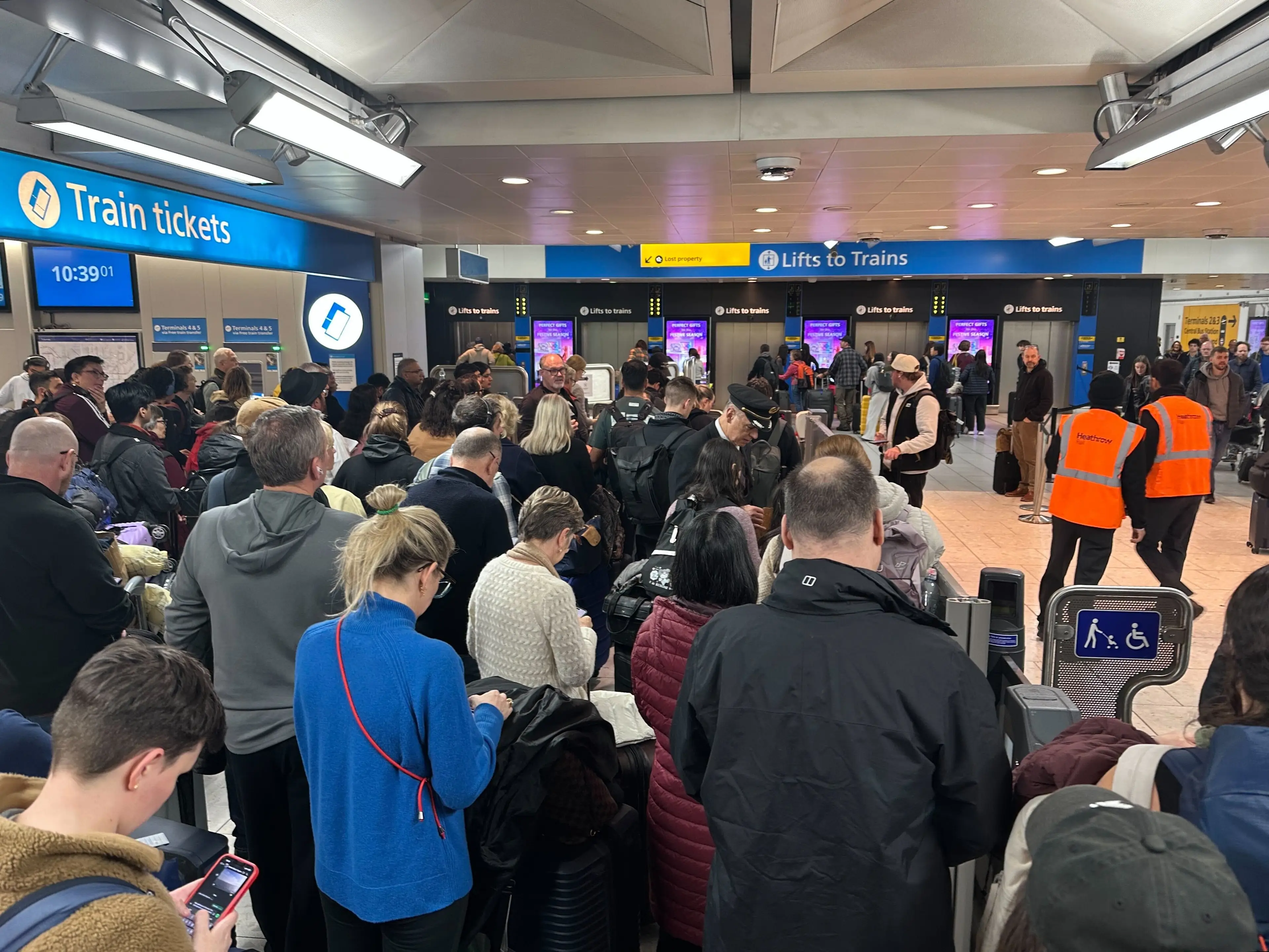 Chaos descended as travel routes into Heathrow were halted (Jay Davies/Getty Images)
