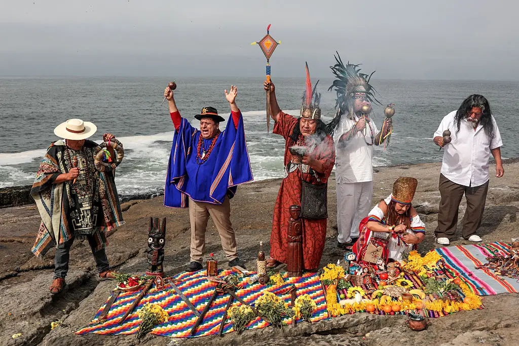 A group of shamans gathered in Peru to make their annual predictions for the New Year – and it's bad news for Trump (Connie FRANCE / AFP via Getty Images) 