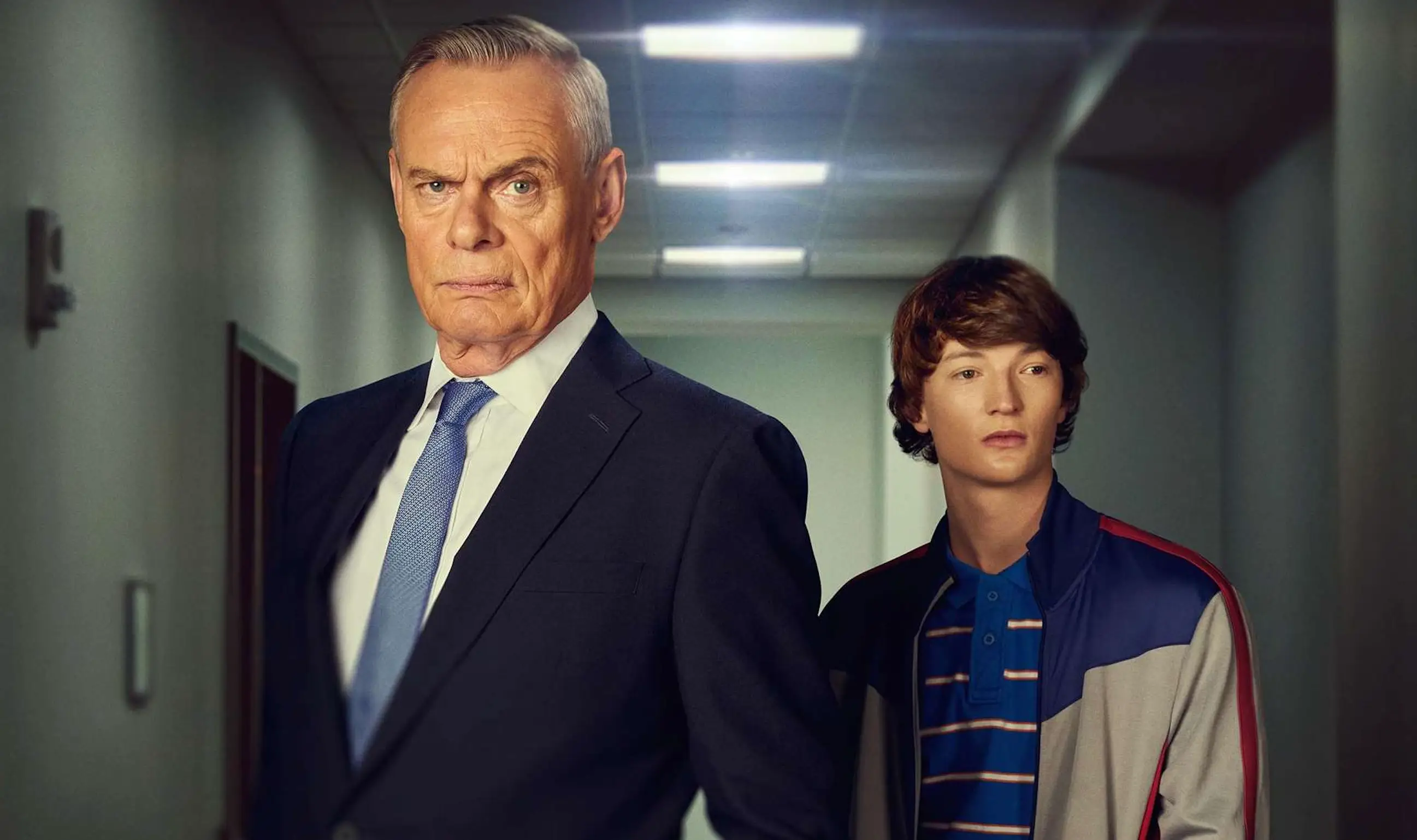 Martin Clunes and Osian Morgan in Power: The Downfall of Huw Edwards (Channel 5)