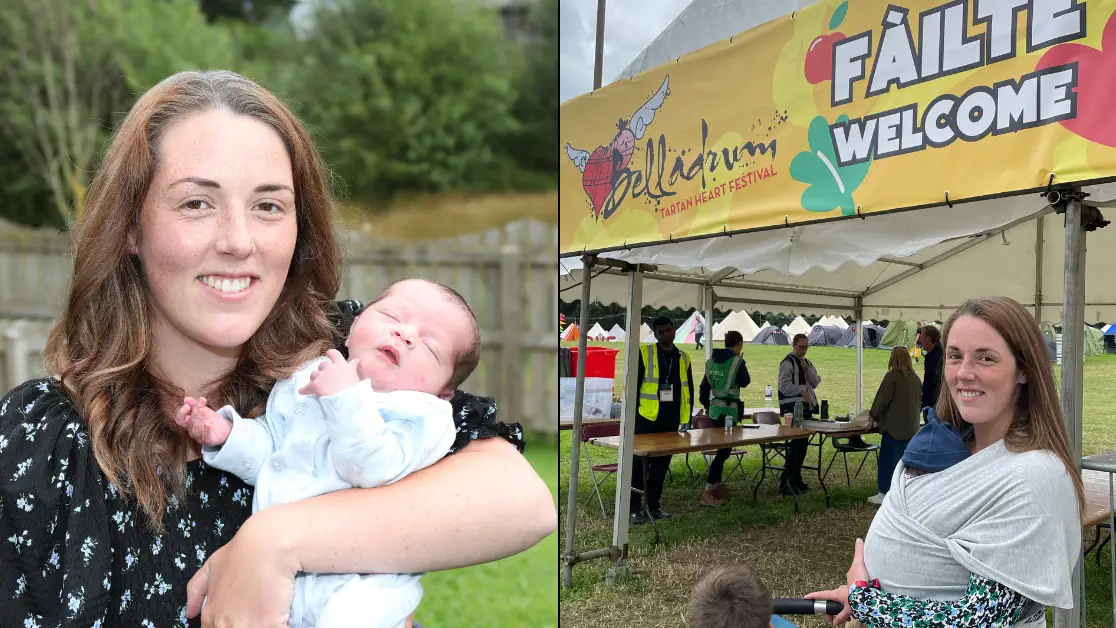 Woman who went into labour at music festival returned to enjoy the rest of the event with new born baby