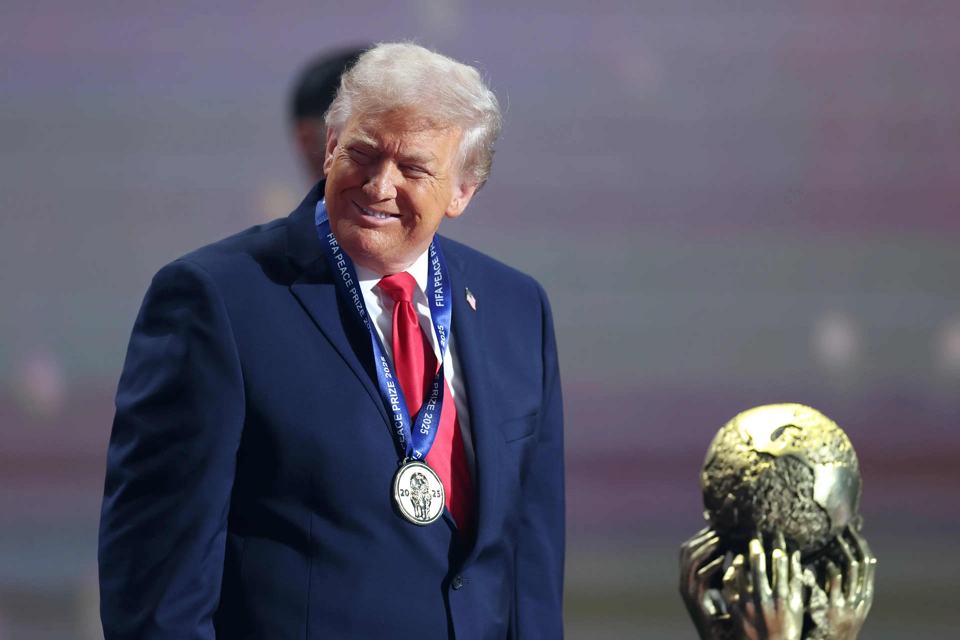 Trump is expected to take centre stage at the World Cup final on Sunday (Dan Mullan/Getty Images)