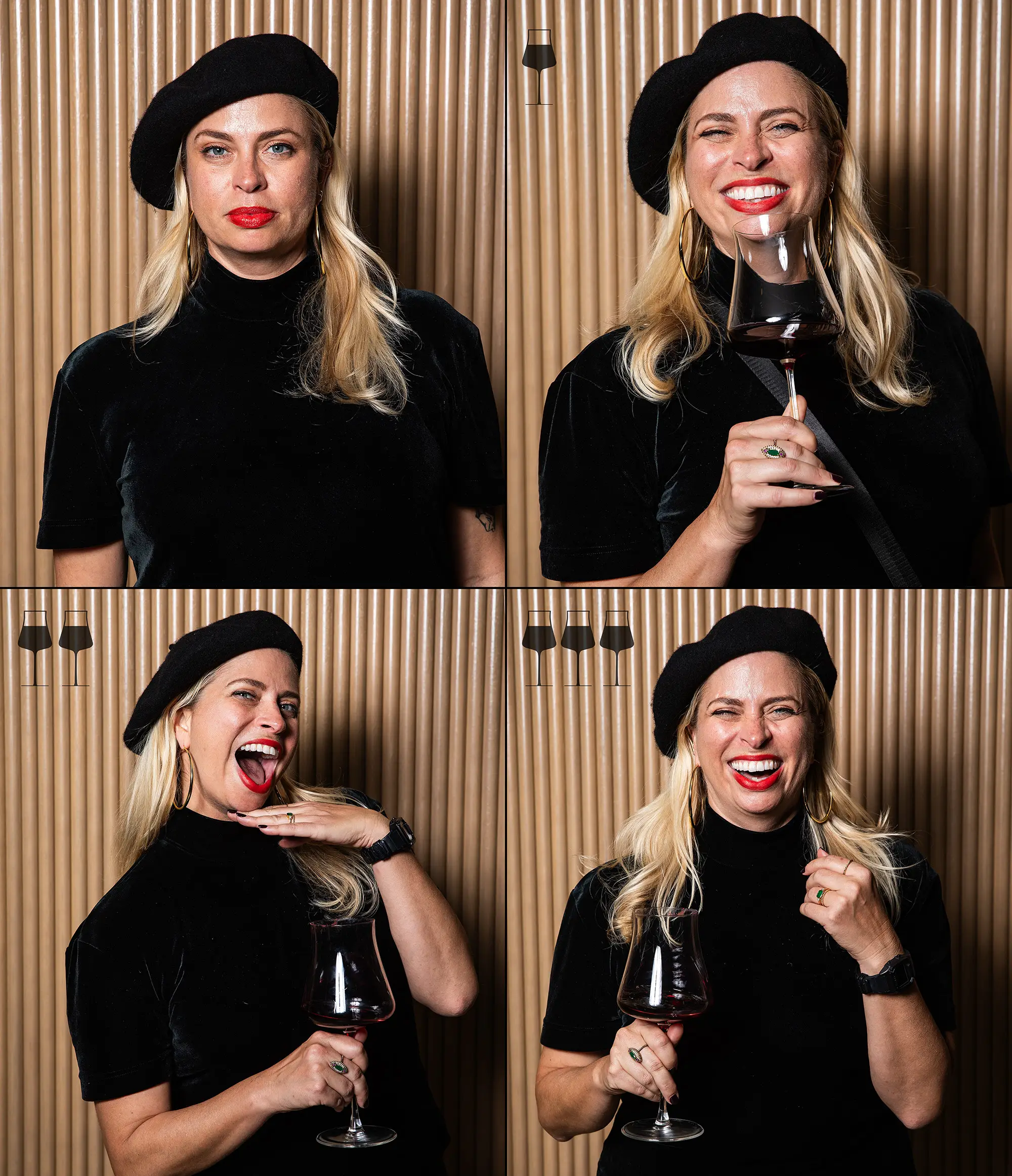 The mood captured across the four photos helps show the impact alcohol has on people through the night (Marcos Alberti)