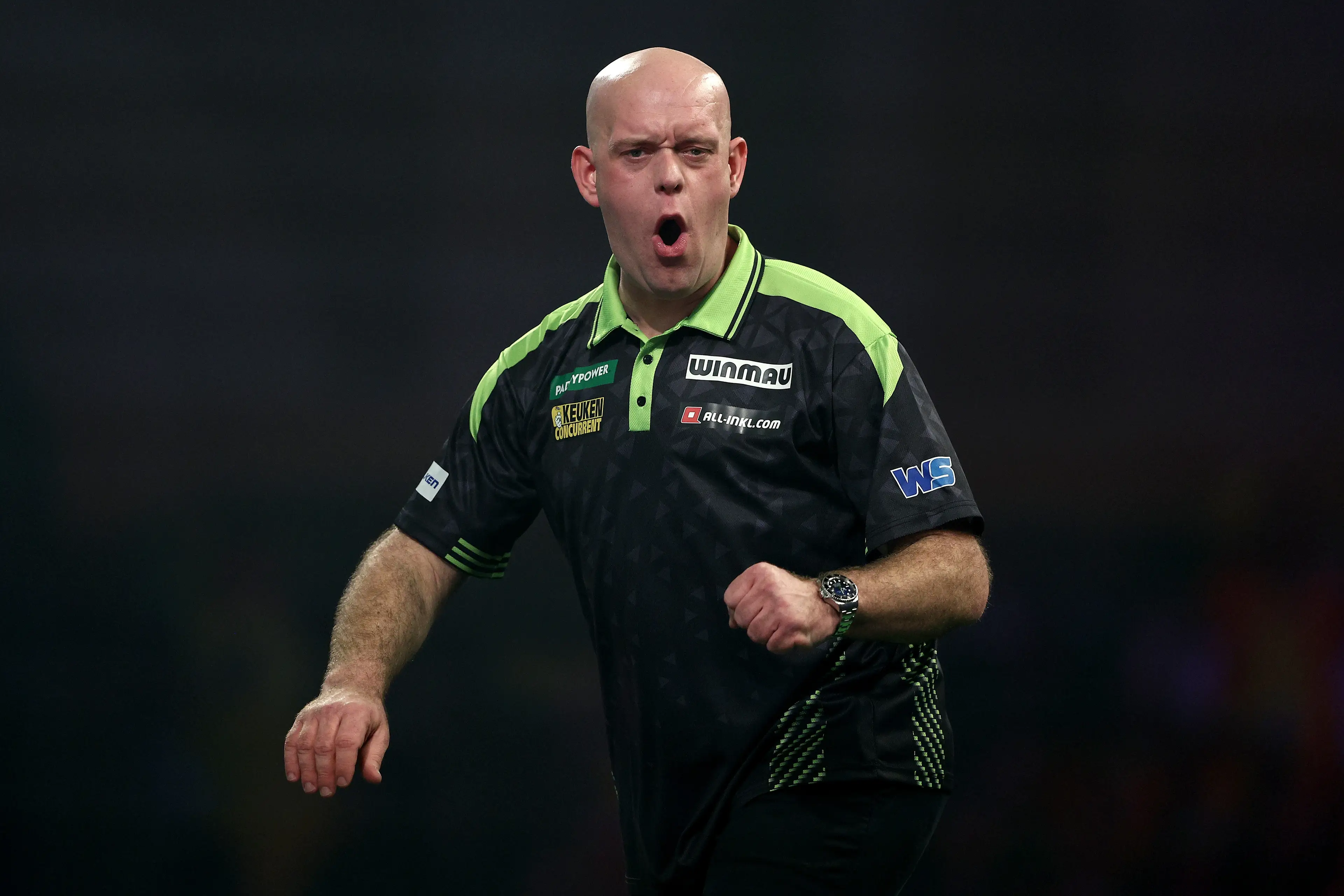 Van Gerwen is now competing in the world tournament (James Fearn/Getty Images)