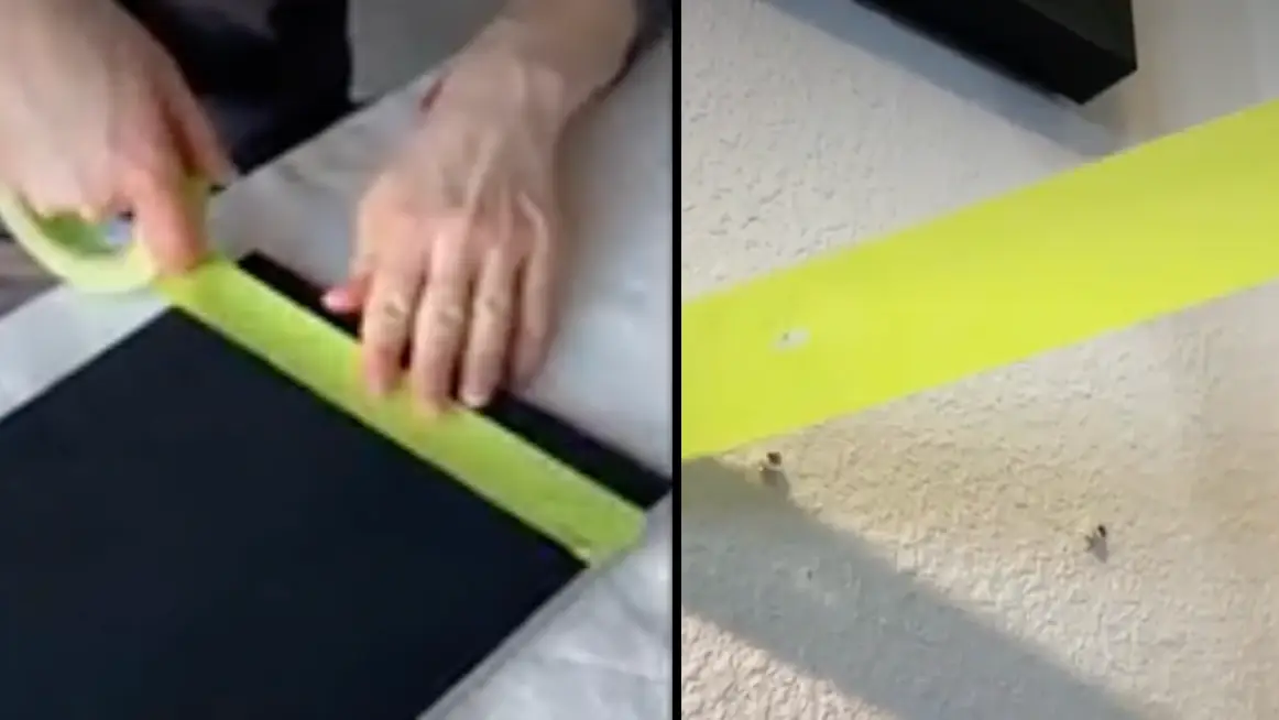 Practical life hack to ensure the correct hanging of something on a wall is dividing opinion