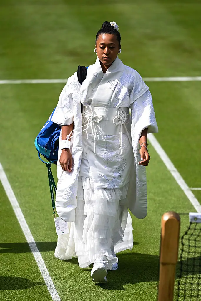 Designed by Hana Yagi, the look was a 'reinterpreted kimono' (Daniel Kopatsch/Getty Images)