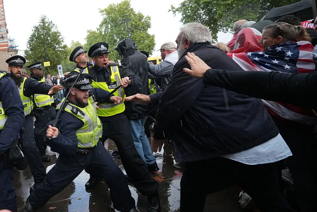 The last 'unite the kingdom' rally had demonstrators getting into fights with the police (Christopher Furlong/Getty Images)