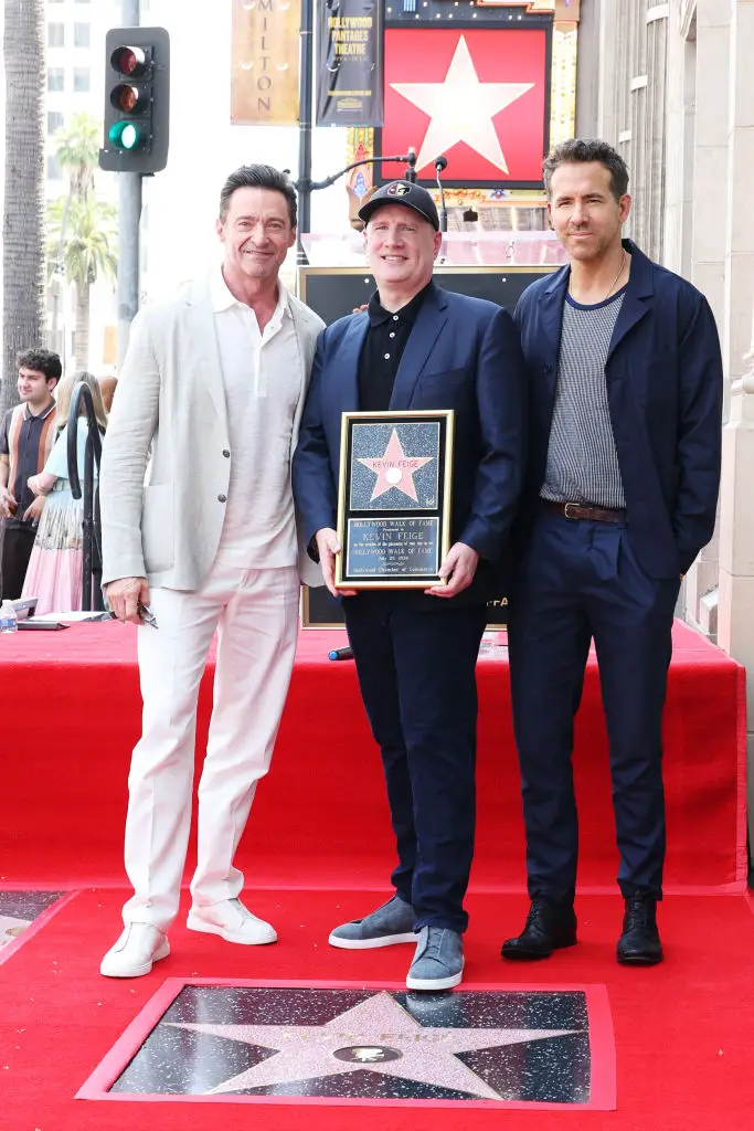 Jackman and Feige recently teamed up with Ryan Reynolds on Deadpool & Wolverine. ( JC Olivera/Variety via Getty Images)