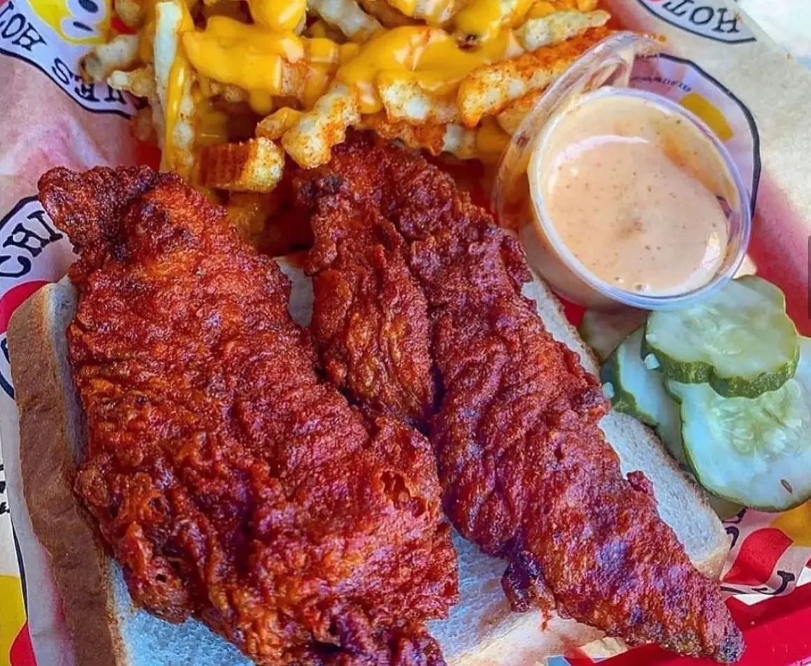 If you're ordering their spiciest stuff then you're meant to sign a waiver first. (Instagram/@daveshotchicken)