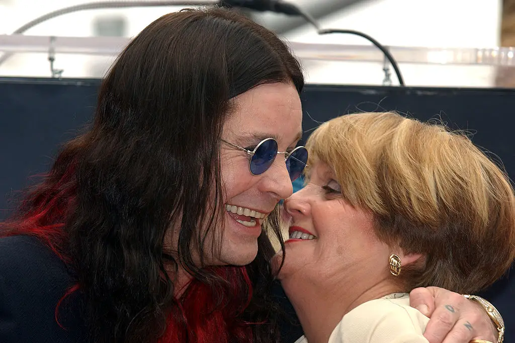 Ozzy Osbourne photographed with one of his sisters at Hollywood's Walk of Fame in 2002 (Vince Bucci/Getty Images)