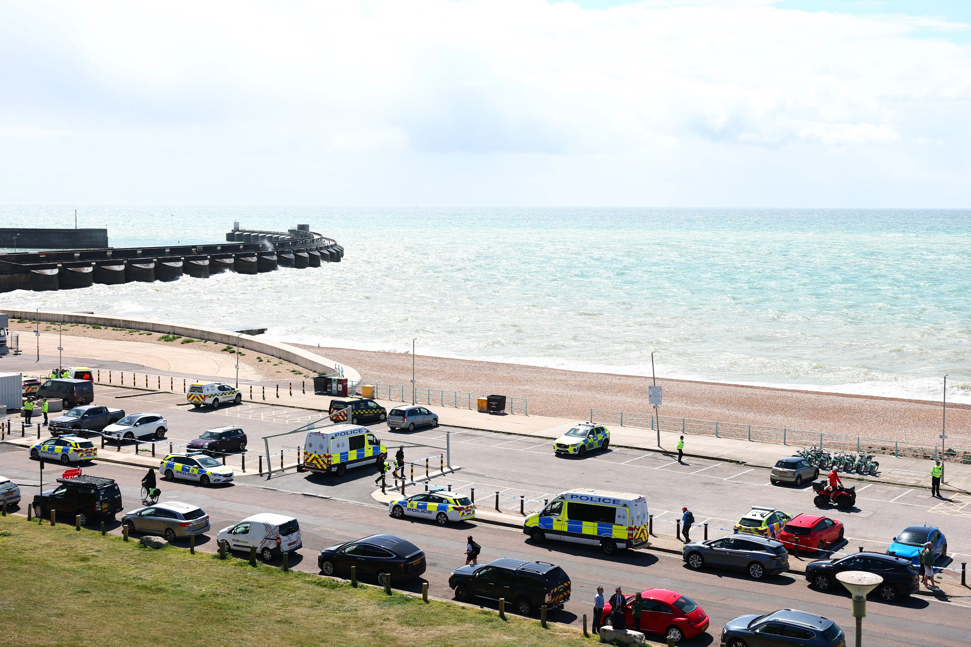 Emergency services were called to the beach off Madeira Drive at around 5:45am on 13 May. (Bryn Lennon/Getty Images)