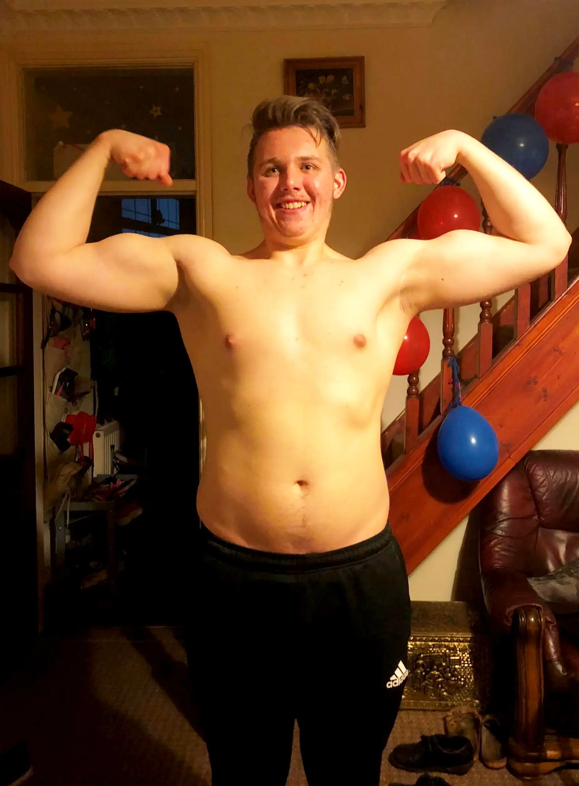 He has lost 11 stone in total, and has documented his progress (SWNS)