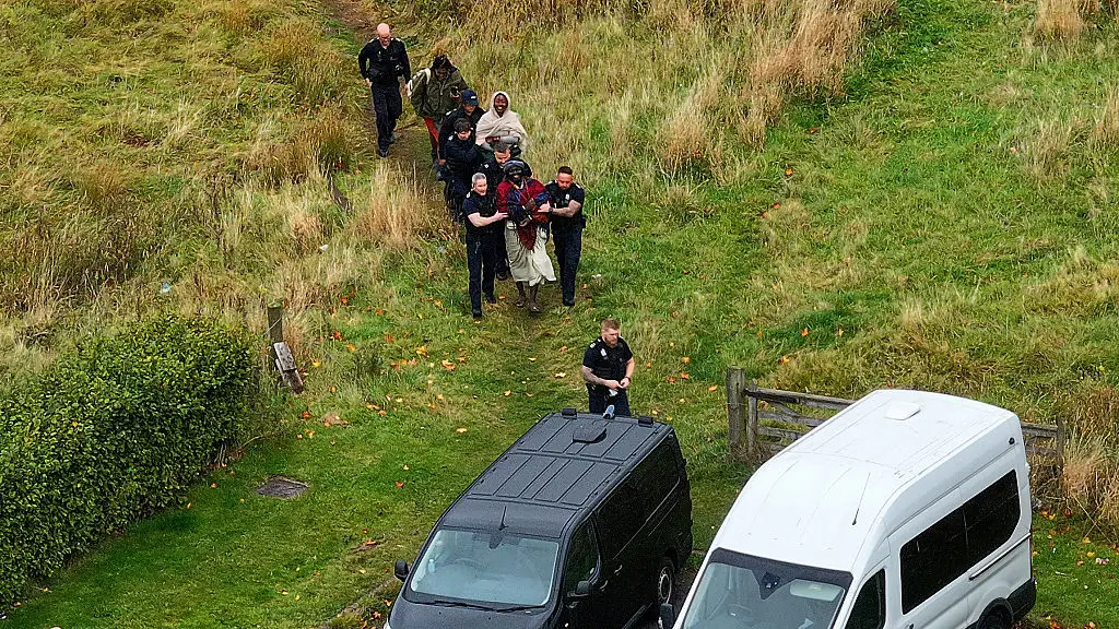 Three members of the tribe were evicted from the Scottish forest for the second time (Jeff J Mitchell/Getty Images)
