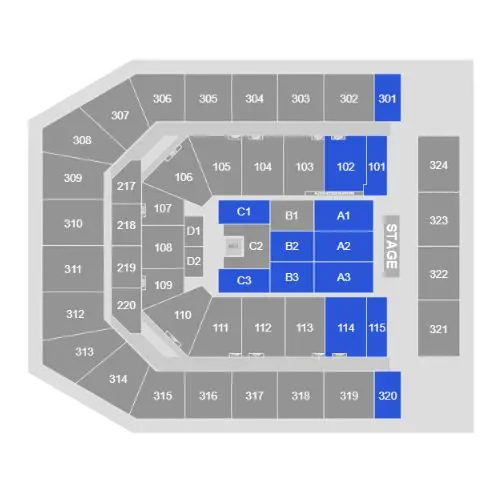 A layout of the Manchester Co-Op Live Arena (Ticketmaster)