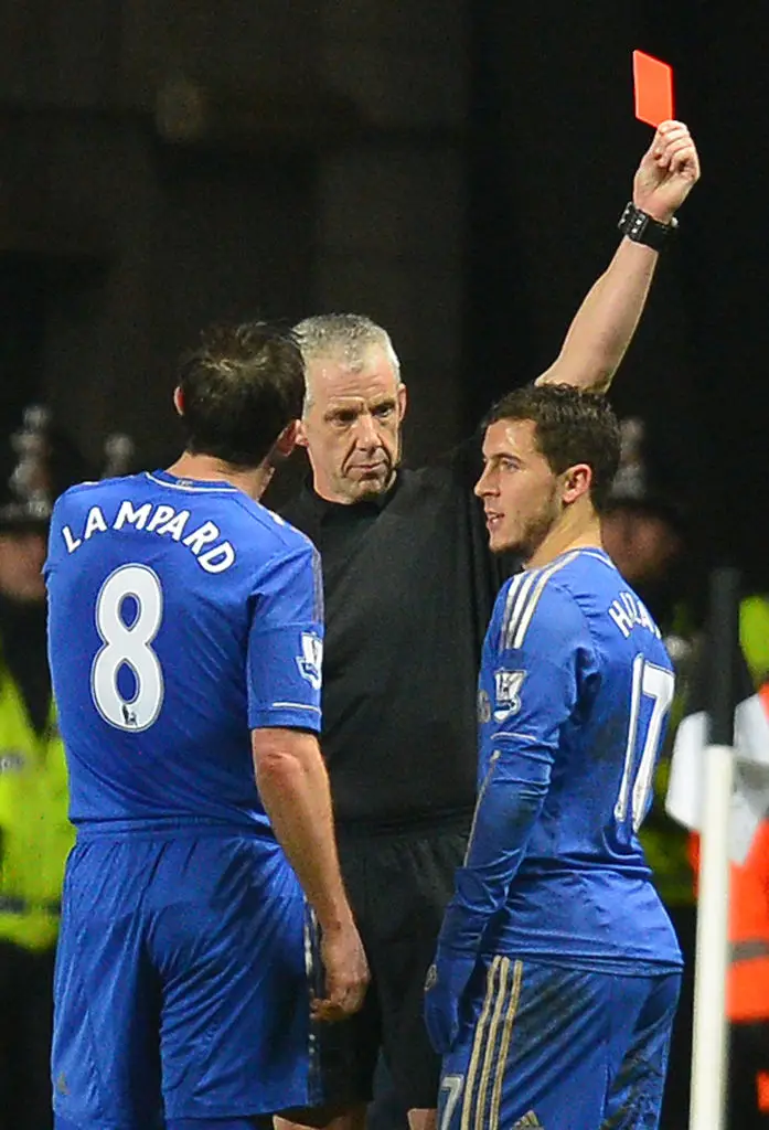 Hazard wasn't best pleased with Morgan at the time (ANDREW YATES/AFP via Getty Images)