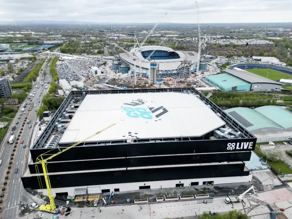 The Co-op Live Arena was still under construction on 23 April, which was the venue's planned opening date. (Ioannis Alexopoulos/Anadolu via Getty Images)