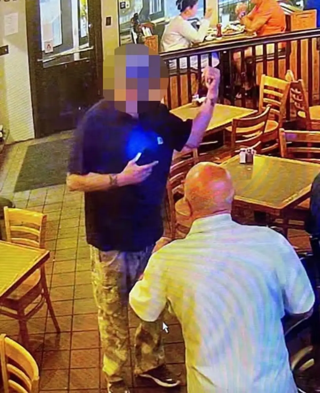 A snap of the man was plastered all over social media by restaurant workers (Facebook)