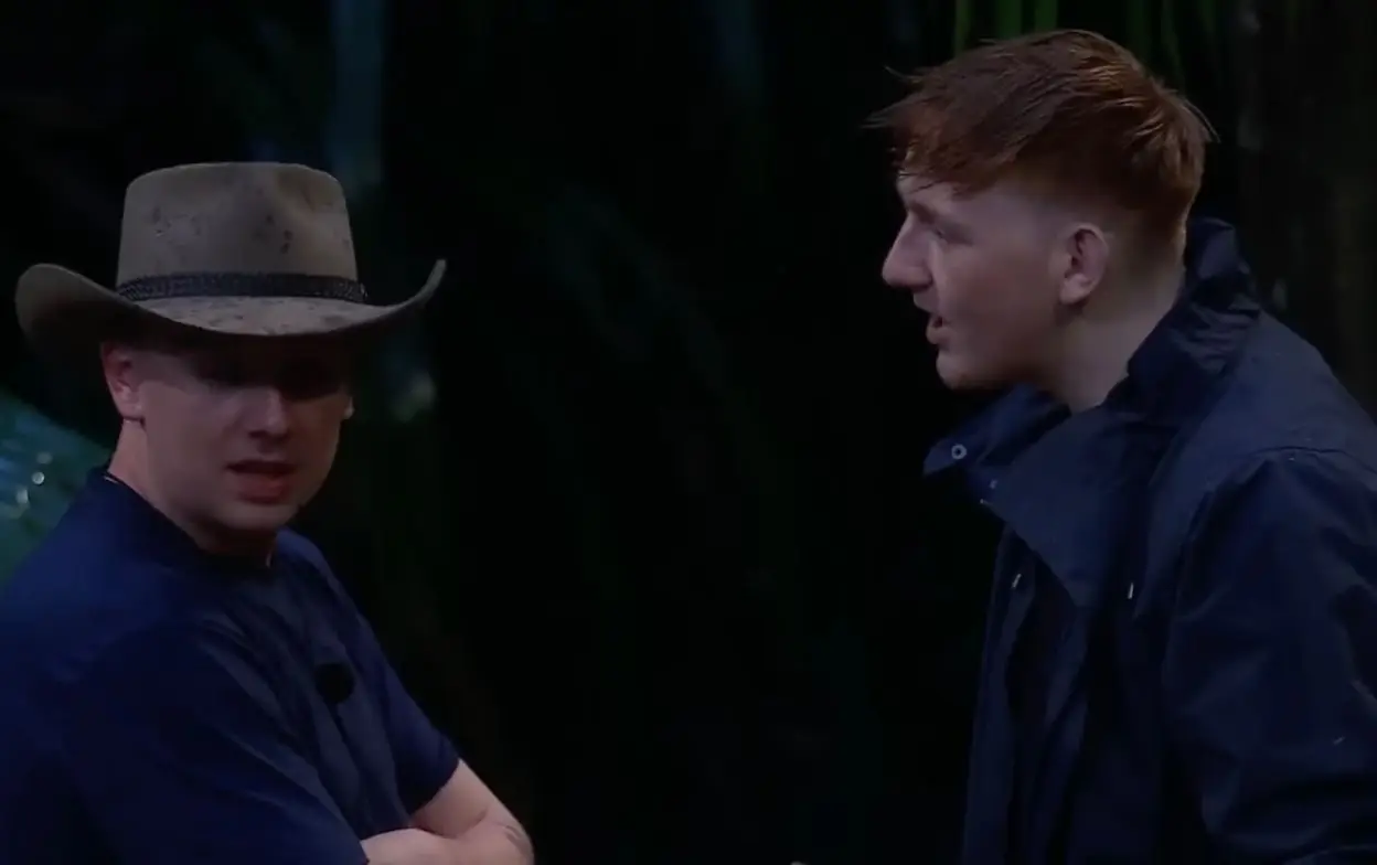 Aitch said he didn't have many deep conversations with Angry Ginge on set but was relieved to just have him around (ITV)