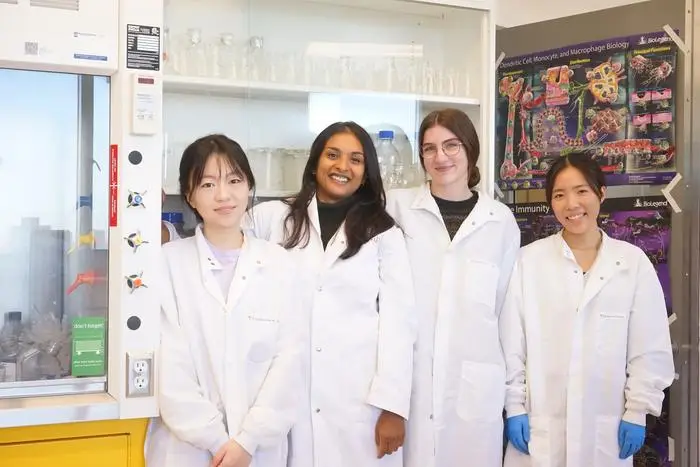 The research team (L-R) of Ziyi Li; Ajitha Thanabalasuriar; Amelia Kulle; and Ashley Kwak (McGill University)