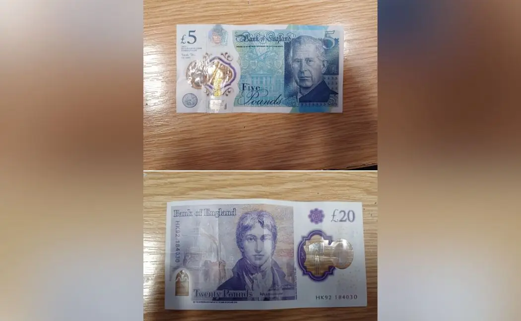 The eagle-eyed taxi driver spotted the fake notes (Nottinghamshire Police)