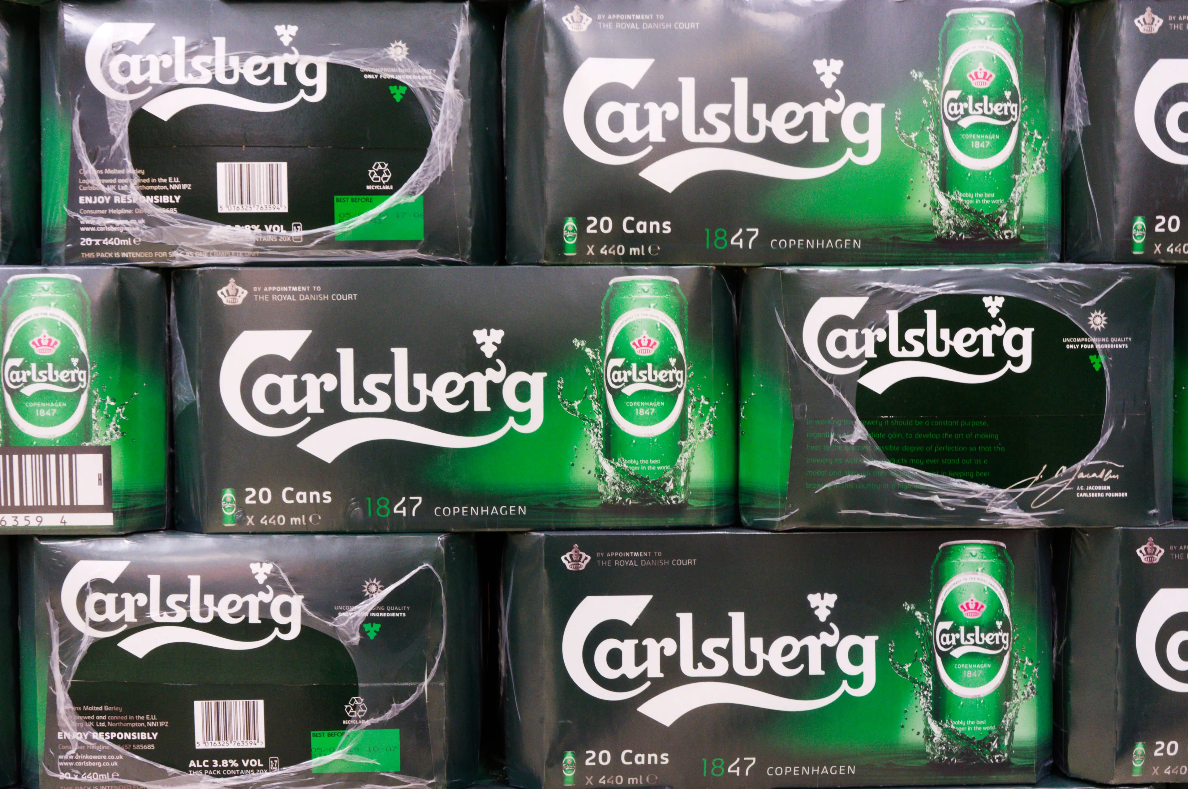 Carlsberg, Copenhagen 1847. Also Northampton in 2022.