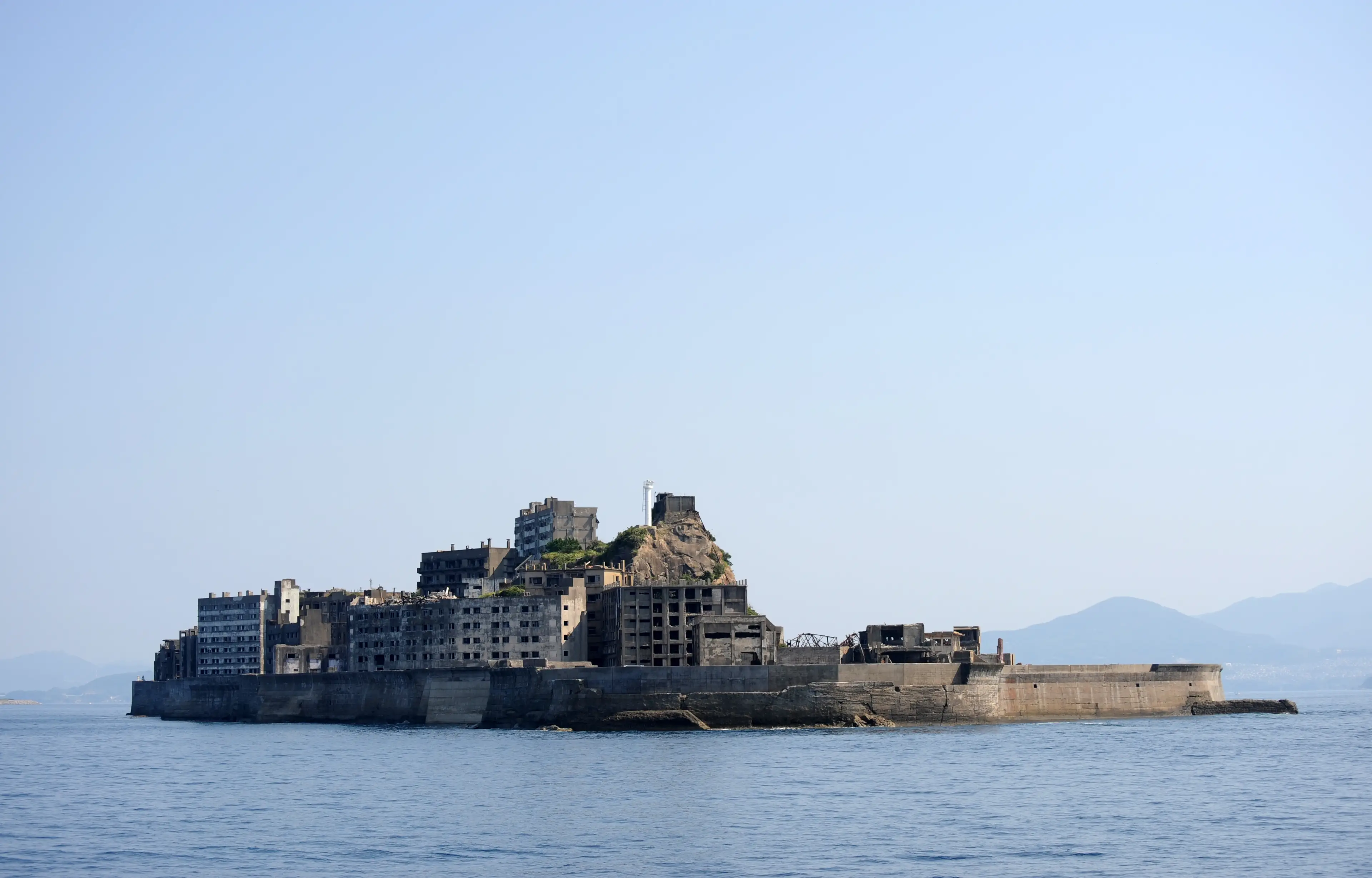Hashima Island is around 10 miles off the Nagasaki coast (Masashi Hara/Getty Images)