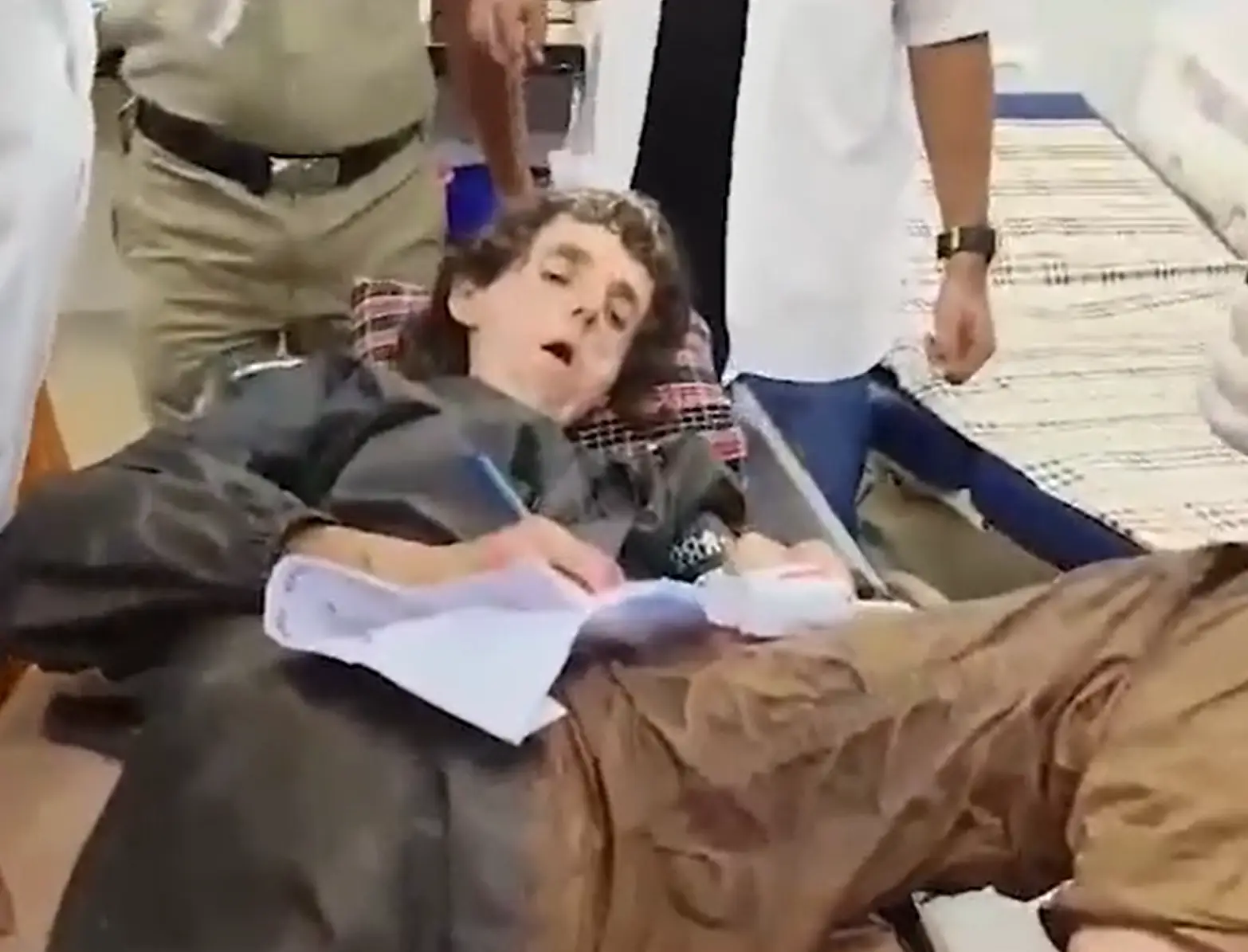 The 50-year-old wrote a message to tell police what had been done to her. (India Today)