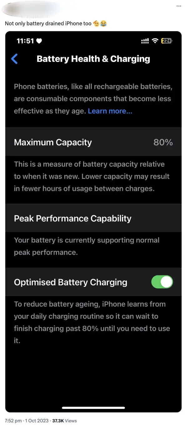 Some are also reporting a decline in battery health.