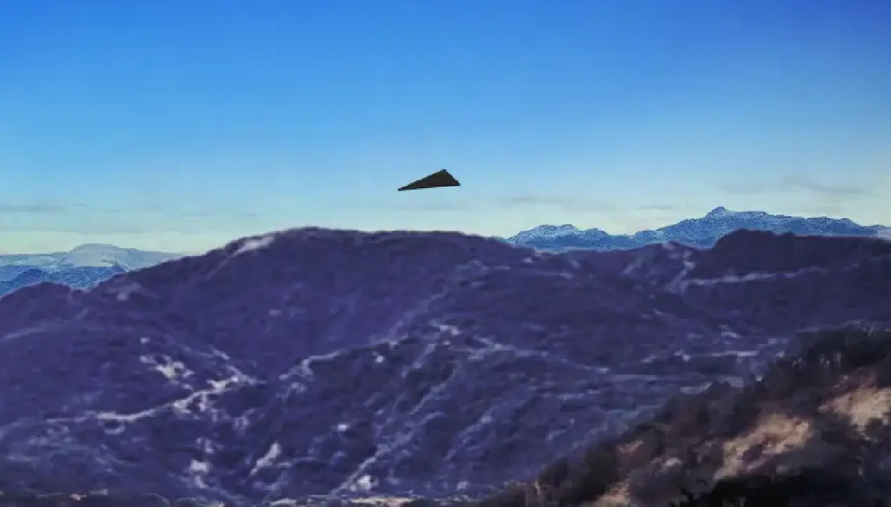 Various observers spotted the black triangle, which they say made no sound, but this image is only a computer generated recreation (The Pentagon)