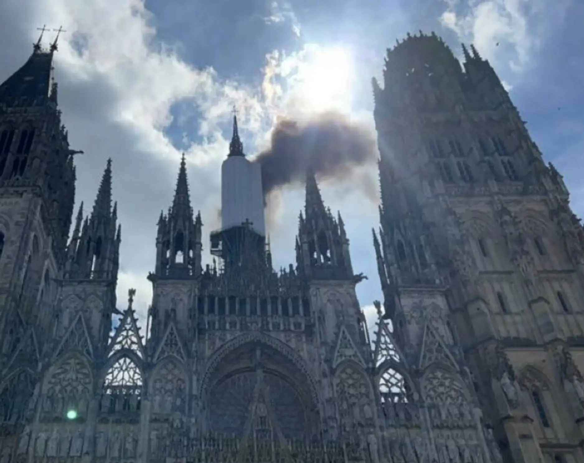 The cathedral has been evacuated. (X)