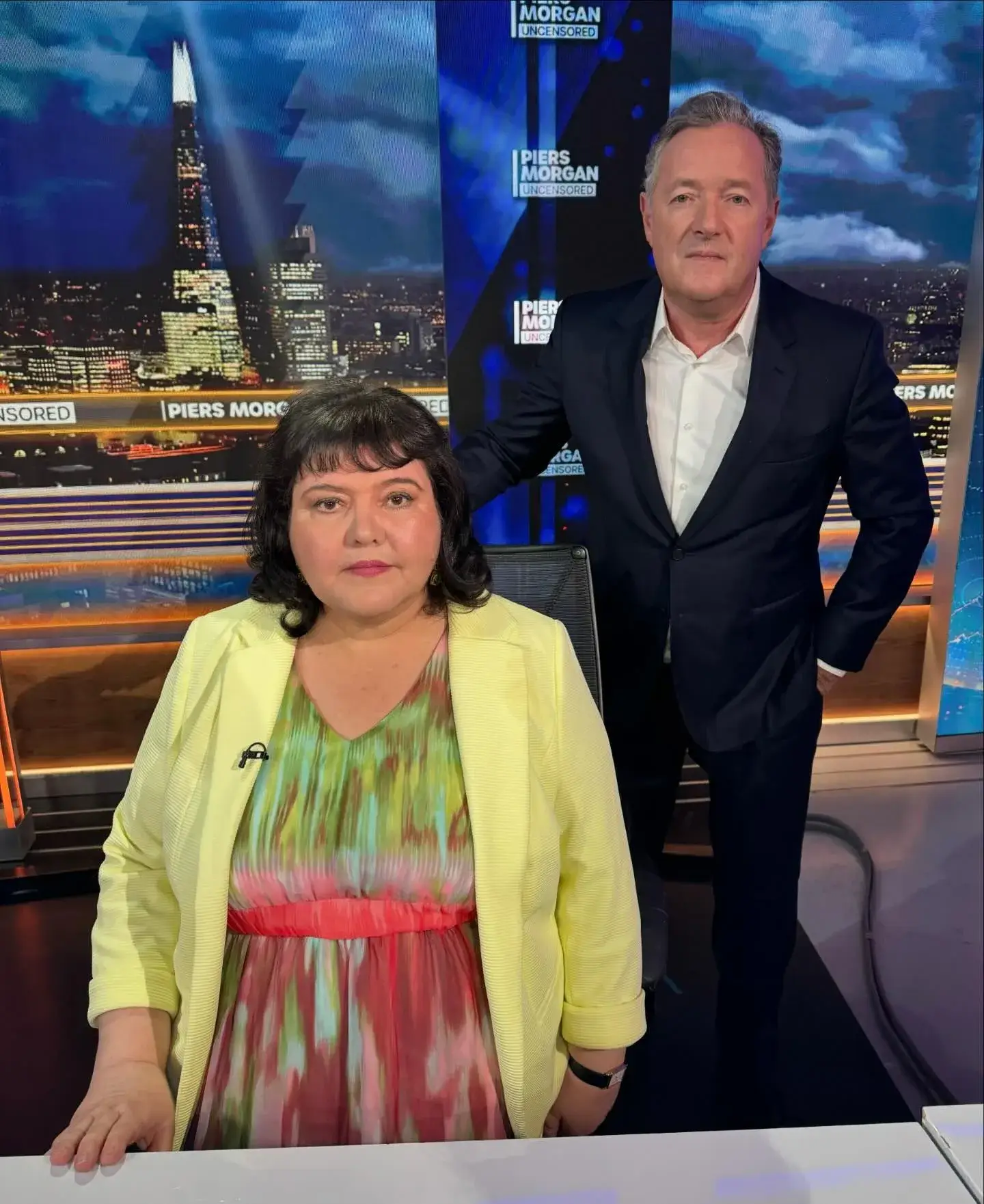 Piers Morgan interviewed Fiona Harvey. (X/Piers Morgan)