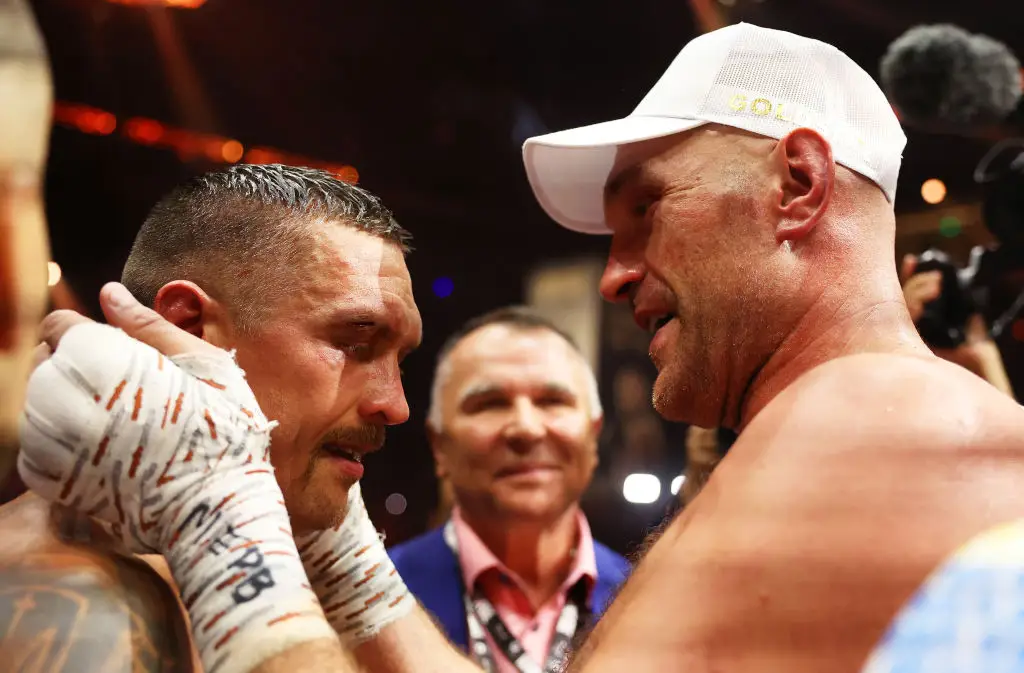 Fury had some kind words for his opponent. (Richard Pelham/Getty Images)