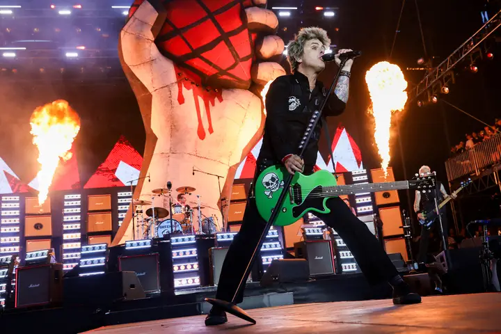 Green Day's Billie Joe Armstrong on stage (Jessica Christian/San Francisco Chronicle via Getty Images)