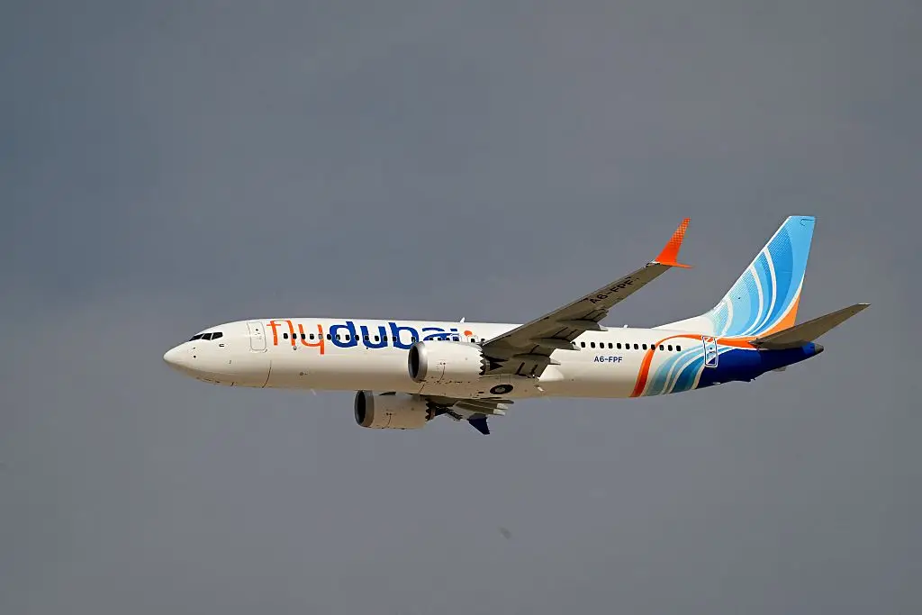 A Flydubai 737 was the plane that had to divert with around 150 passengers on board (GIUSEPPE CACACE/AFP via Getty Images)