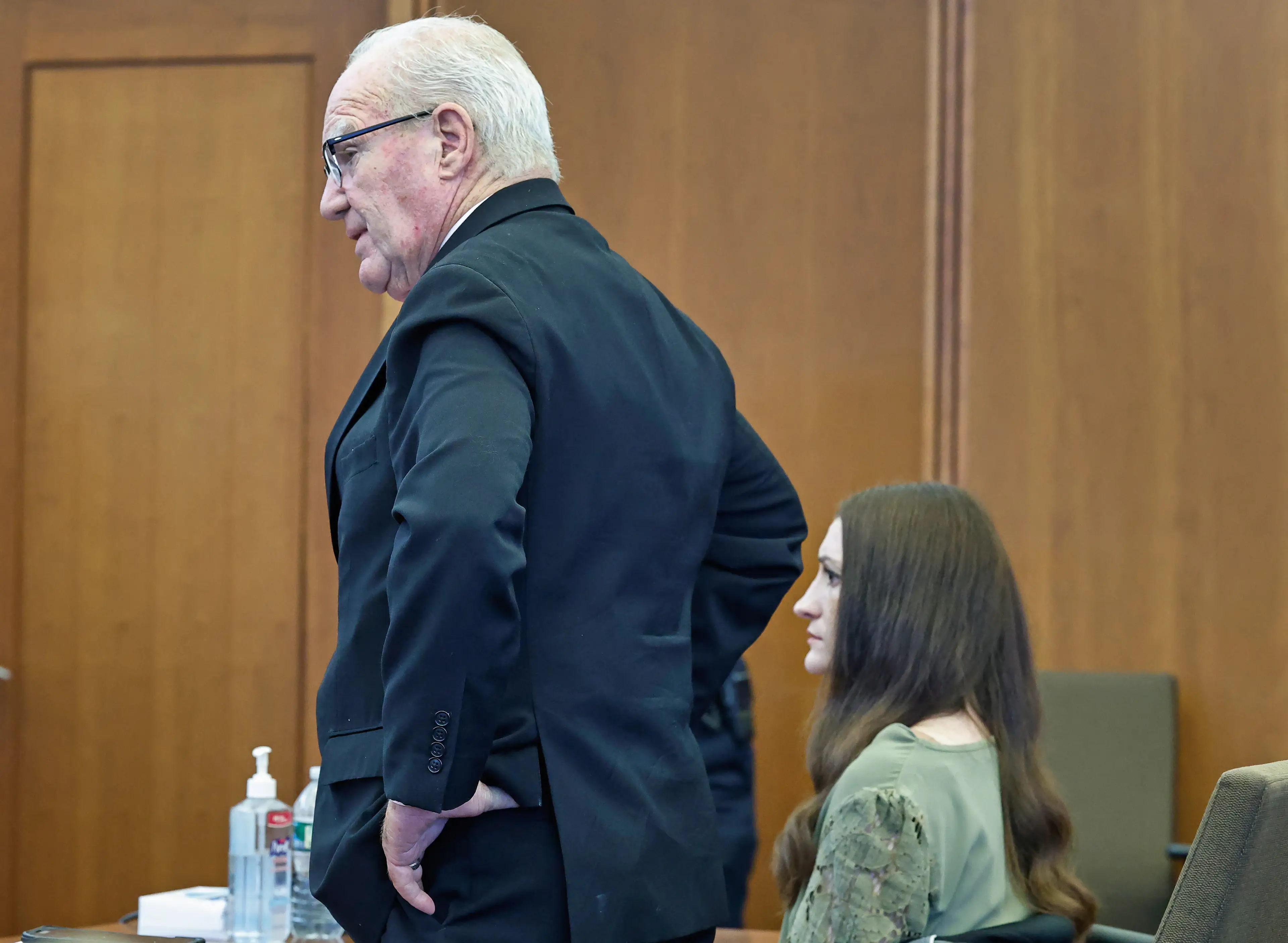 Clancy and Reddington during the trial (Greg Derr / POOL / AFP via Getty Images)