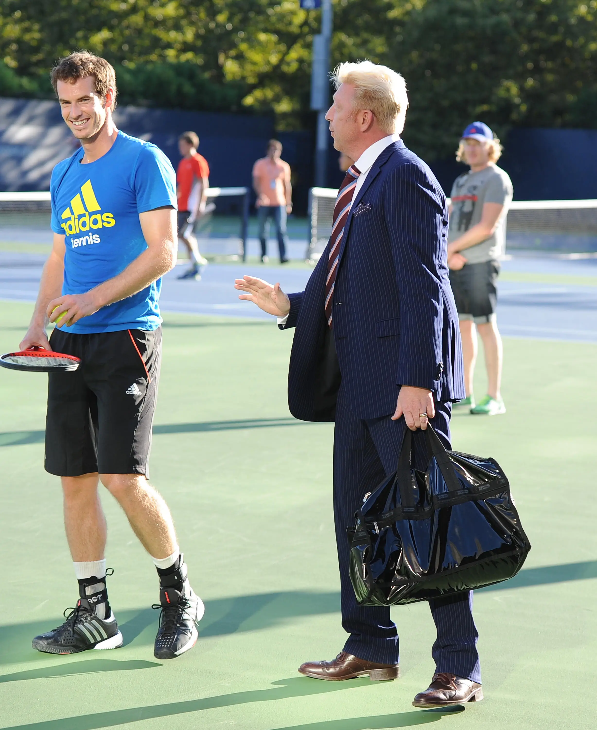 Boris Becker and Andy Murray at the US Open.