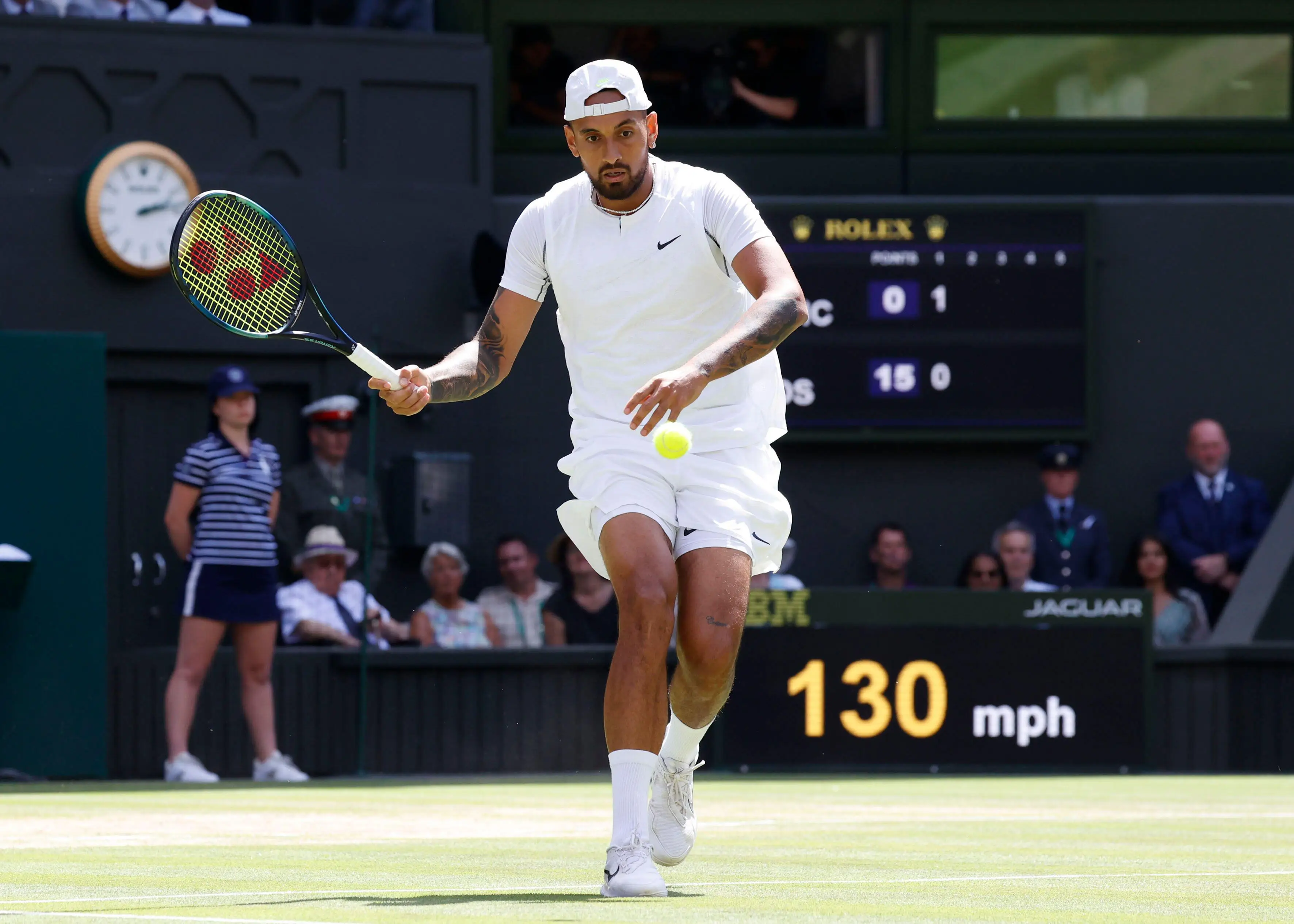 Nick Kyrgios at the Wimbledon 2022 Championships.
