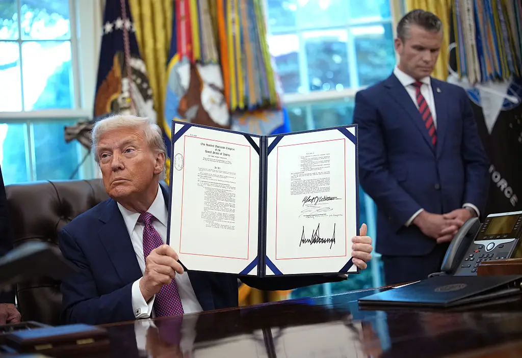 Donald Trump signed the executive order on Friday (5 September) (Kevin Dietsch/Getty Images)