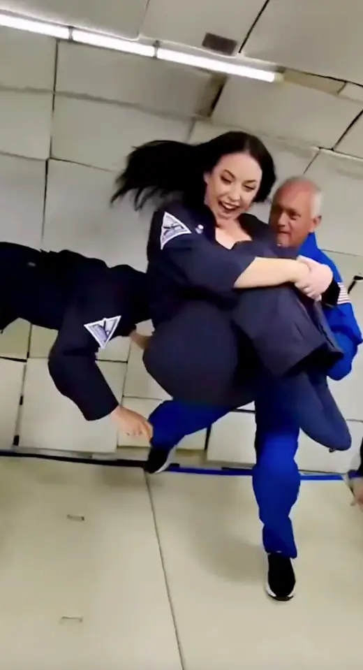 White previously tried out a zero-gravity experience by Zero-G (TikTok/@angelawhite)